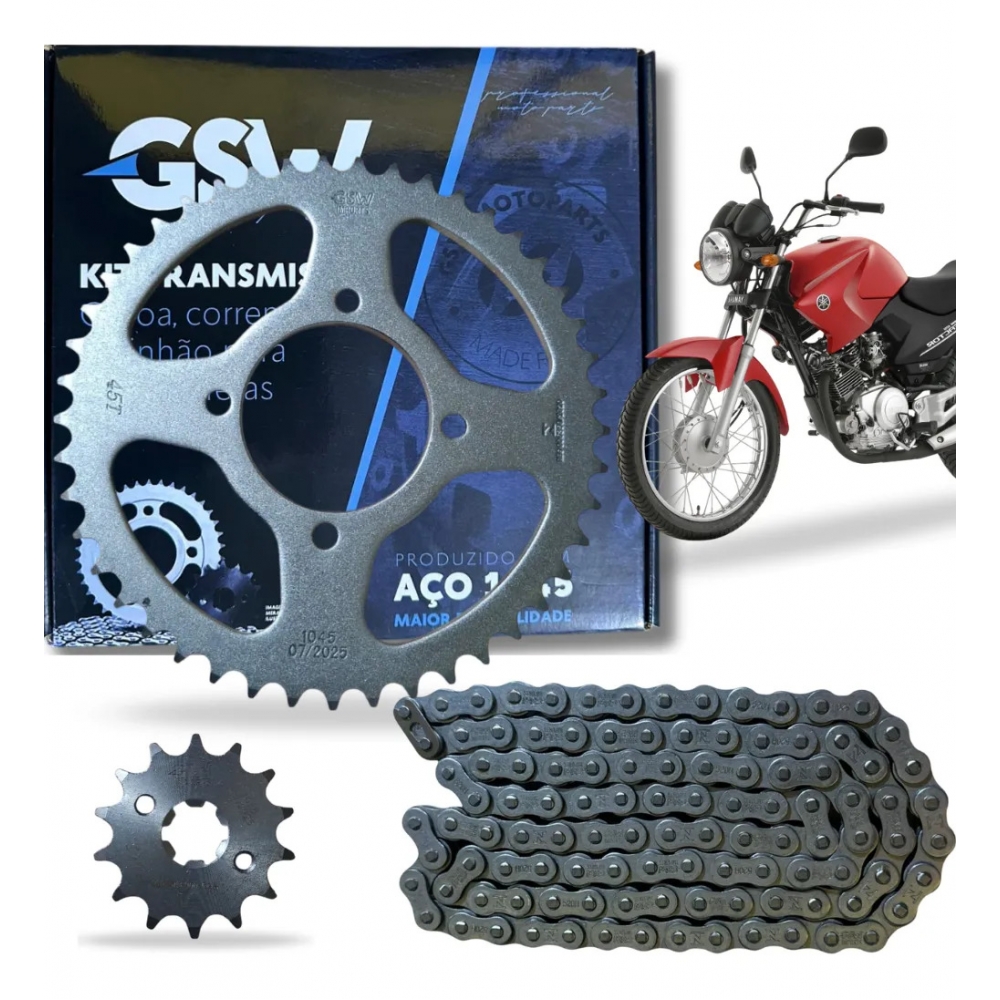 Kit Relação YBR 125/FACTOR 125-16 GSW Aço 1045 S/retentor